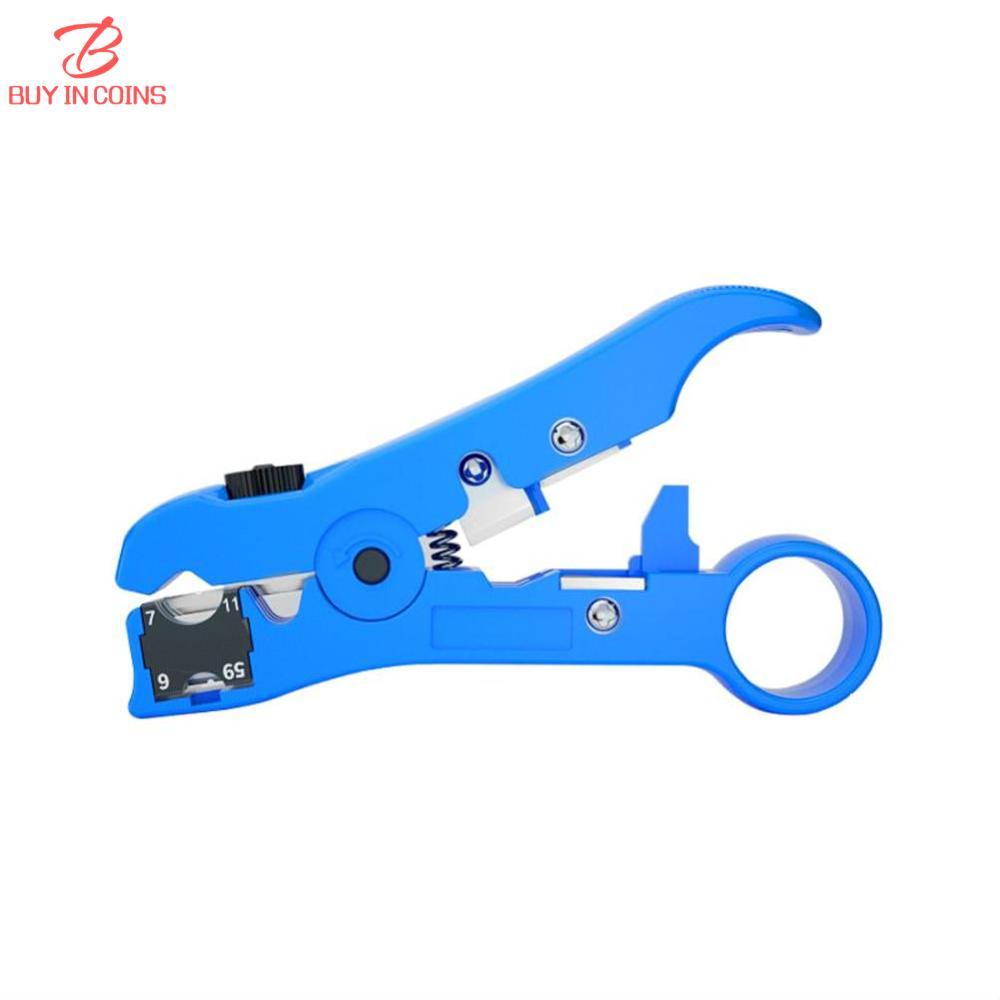 Bc universal cutter stripper wire cable for flat or round utp/stp rg59/6/7/11 wire coax coaxial stripping tool