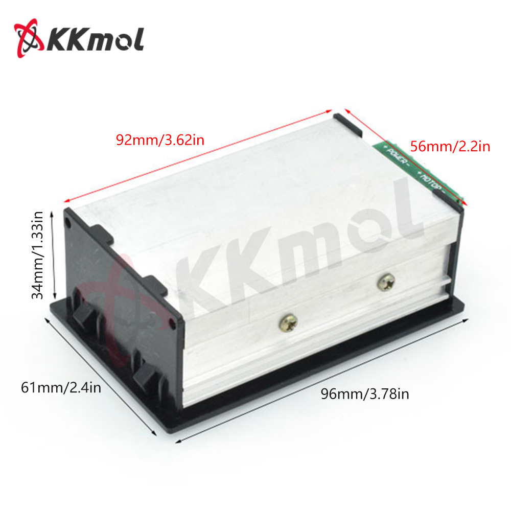 KKmol DC6-60V DC PWM Motor Speed Regulator Power Controller with LED Digital Display Slow Start/Stop Revolving Speed Time Adjustable