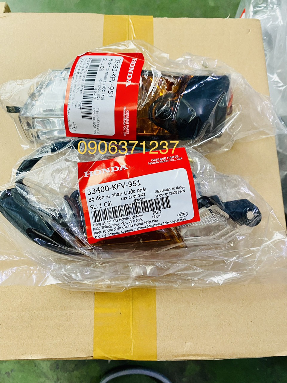 Cặp cụm đèn xi nhan trước xe Super Dream/ Dream Thái zin