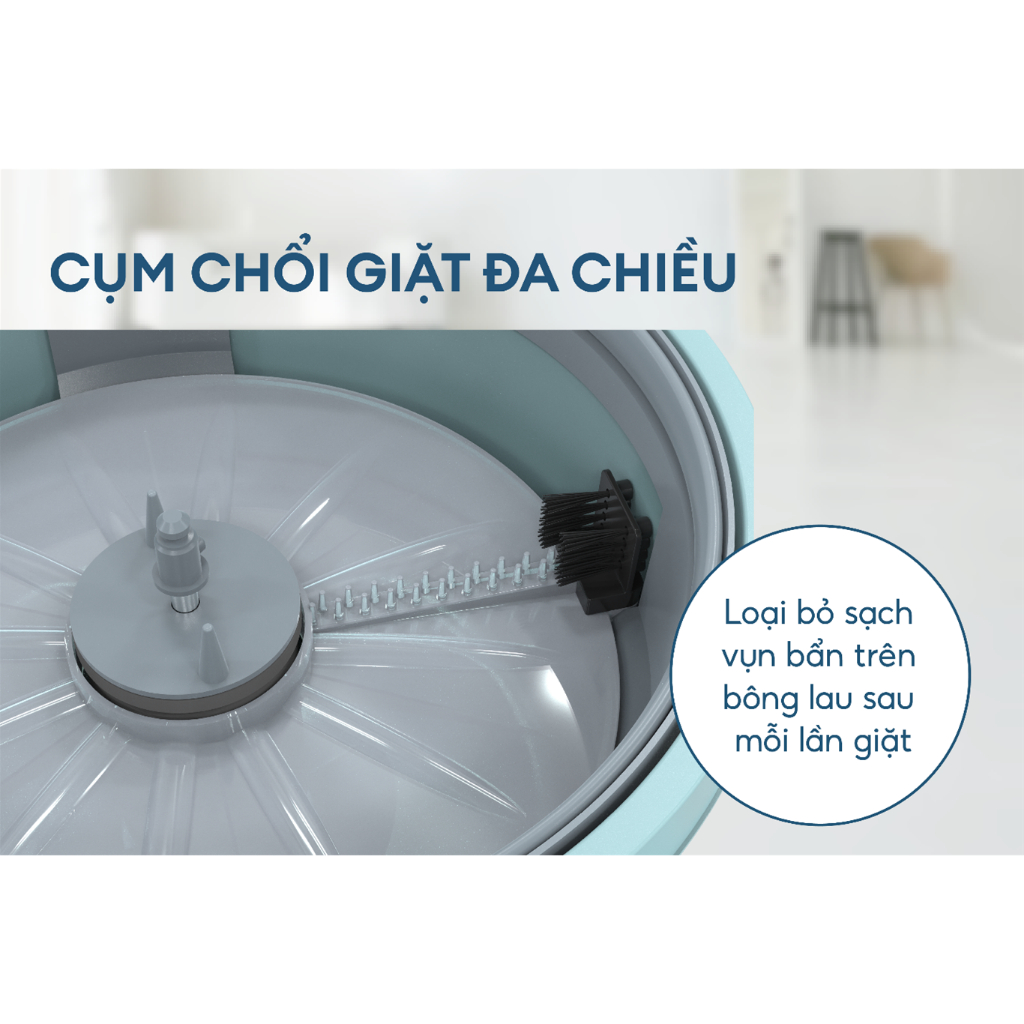 Bộ lau nhà xoay 360 độ thông minh SUNHOUSE KS-CL235PB