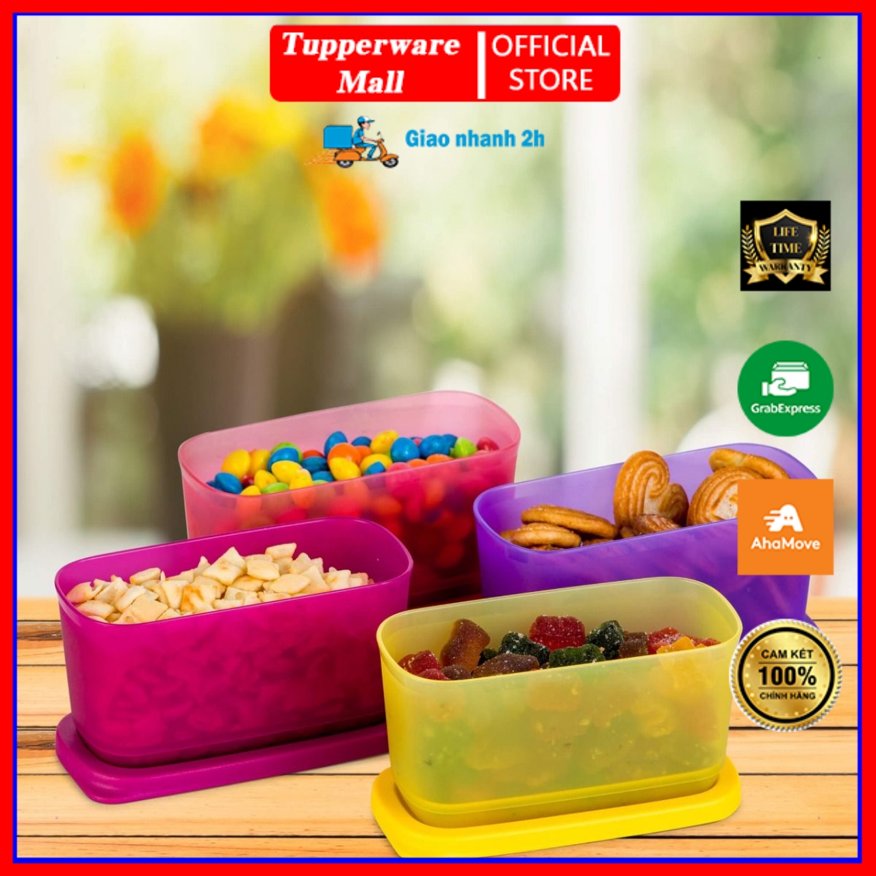 Bộ hộp Mini Rectangular 250ML Tupperware (4 hộp)