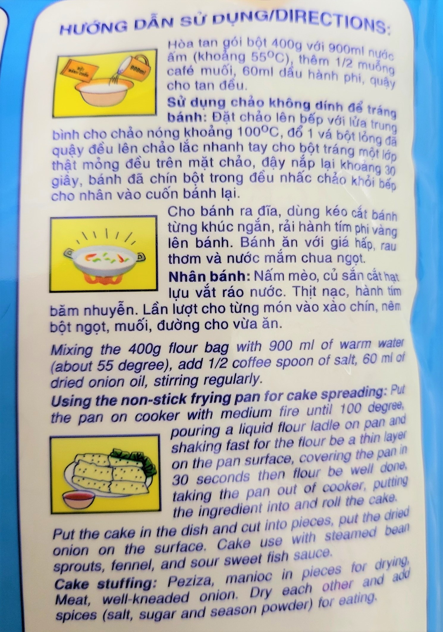 [Túi 400g] BỘT BÁNH CUỐN [VN] BÍCH CHI Mix Flour for Steaming Cake