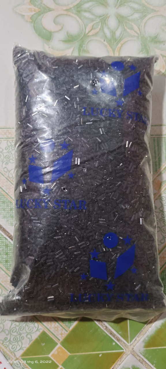 Hạt cườm màu đèn - Phụ liệu may mặc, phụ kiện