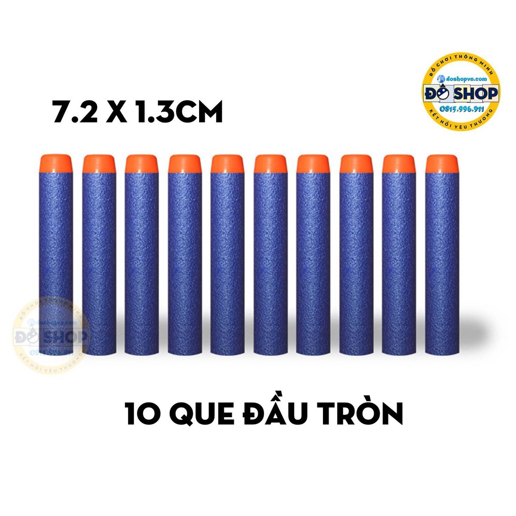 Vỉ 10 que xốp đồ chơi cho bé dành cho đồ chơi nerf - đô shop