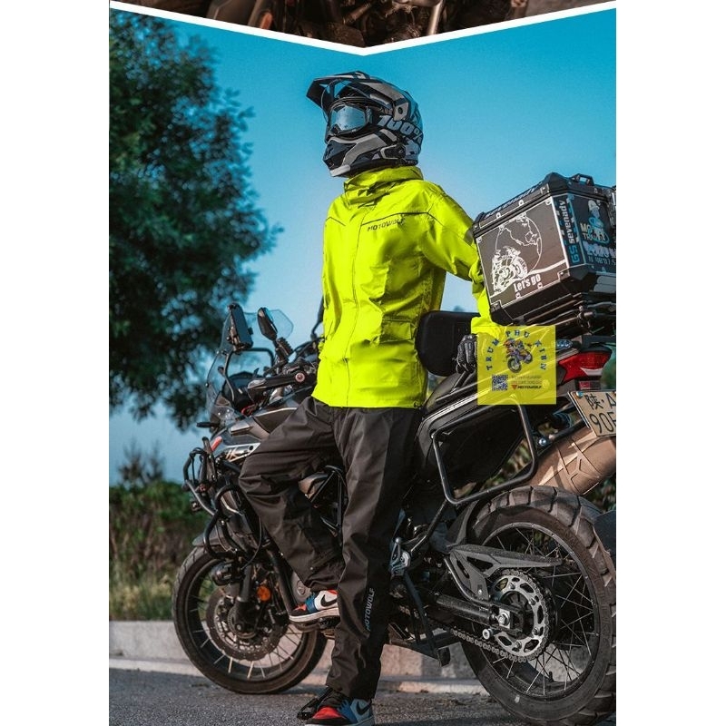 Áo mưa bộ Motowolf V2 (Có bọc giày) Chính Hãng