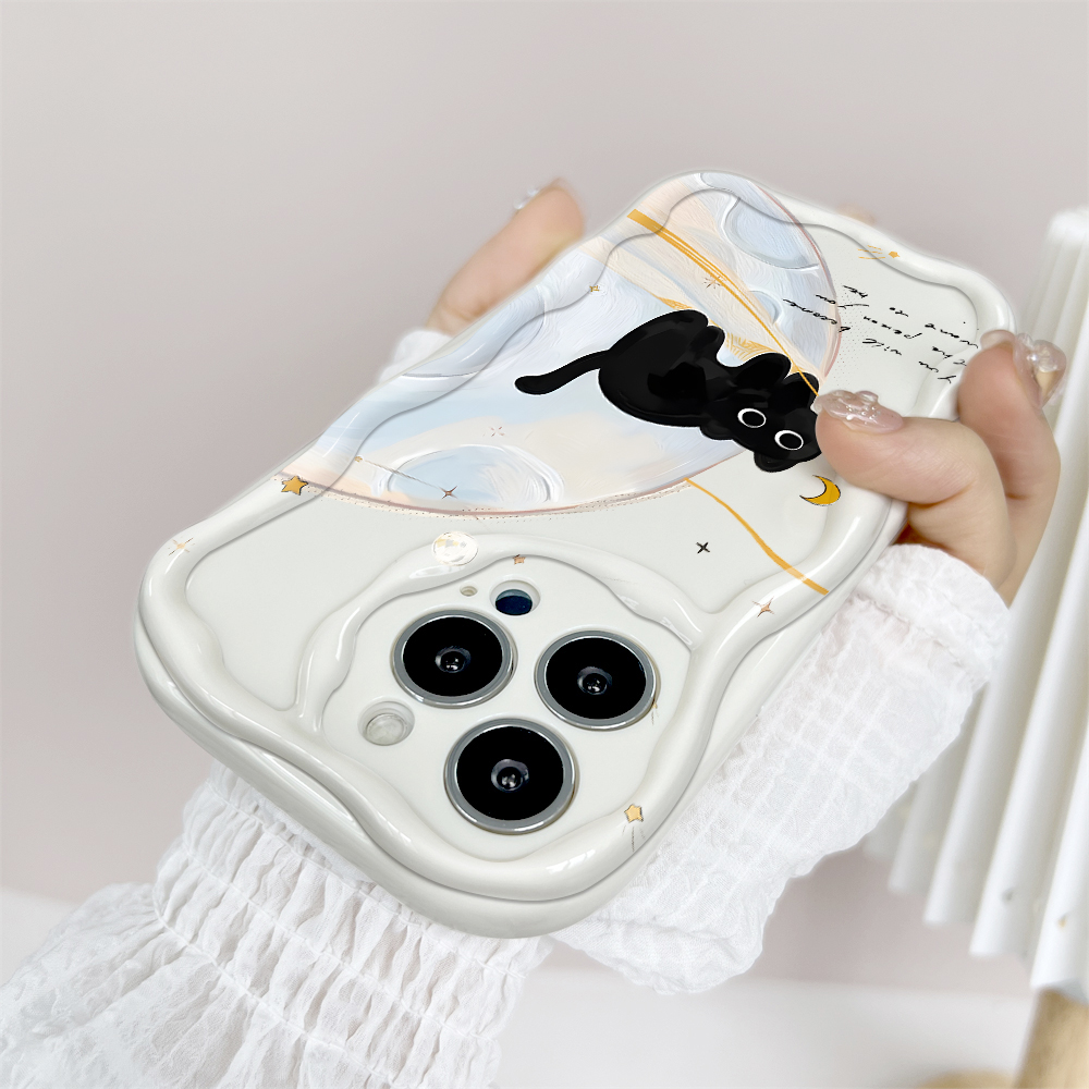 YYDS%20for%20Infinix%20Smart%209%20Hot%2050i%20Back%20Cover%20Cute%20Little%20Black%20Cat%20Case%20Soft%20Texture%20Wavy%20Edge%20Silicone%20Mobile%20Cover%20-%20Image%206