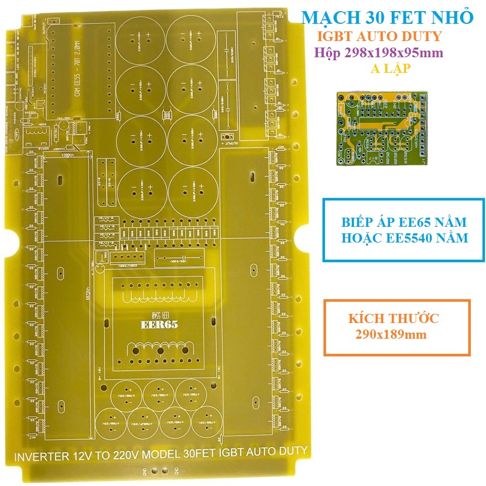 Pcb - boar mạch kích đ iện cách li băm igbt auto duty 30 fet nhỏ