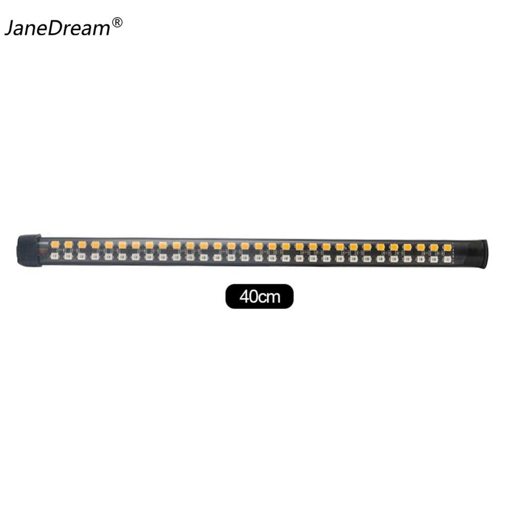 Janedream motorcycle light bar strip tail brake stop flowing water turn signal light 60/90/120 led integrated smd red amber color