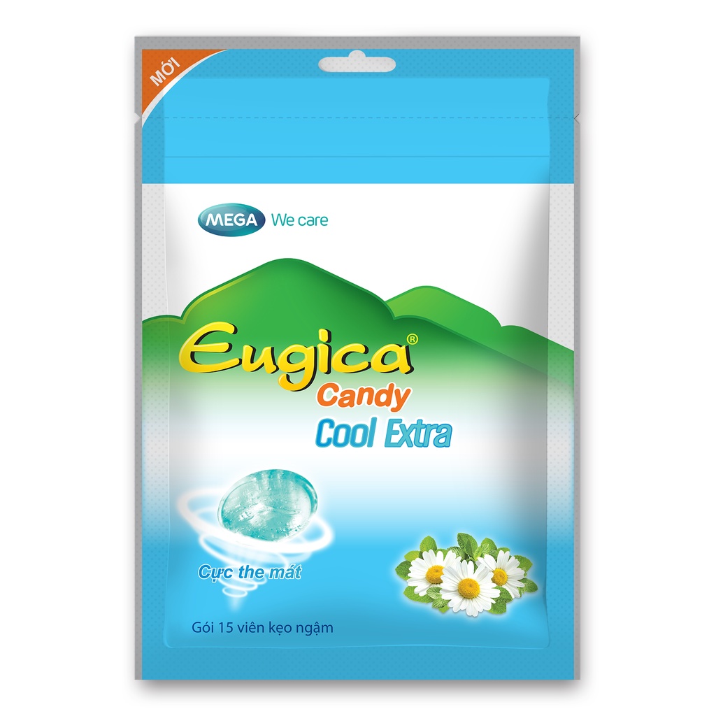Kẹo ngậm thảo dượᴄ hỗ trợ giảm ho, rát họng EUGICA CANDY COOL EXTRA (Túi zip 15 viên)