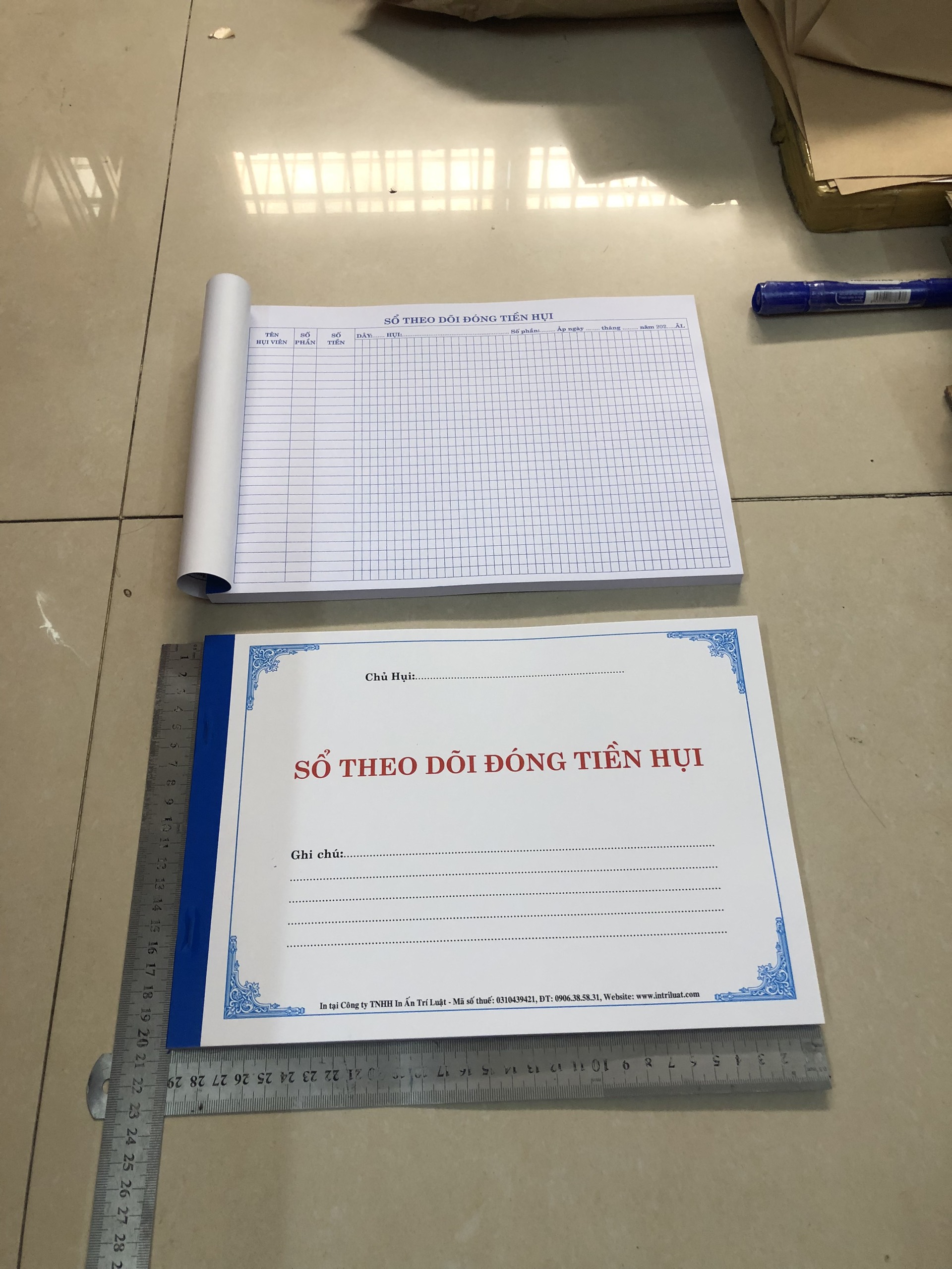 Sổ Theo Dõi Đóng Tiền Hụi A4 (Không in chữ AL)