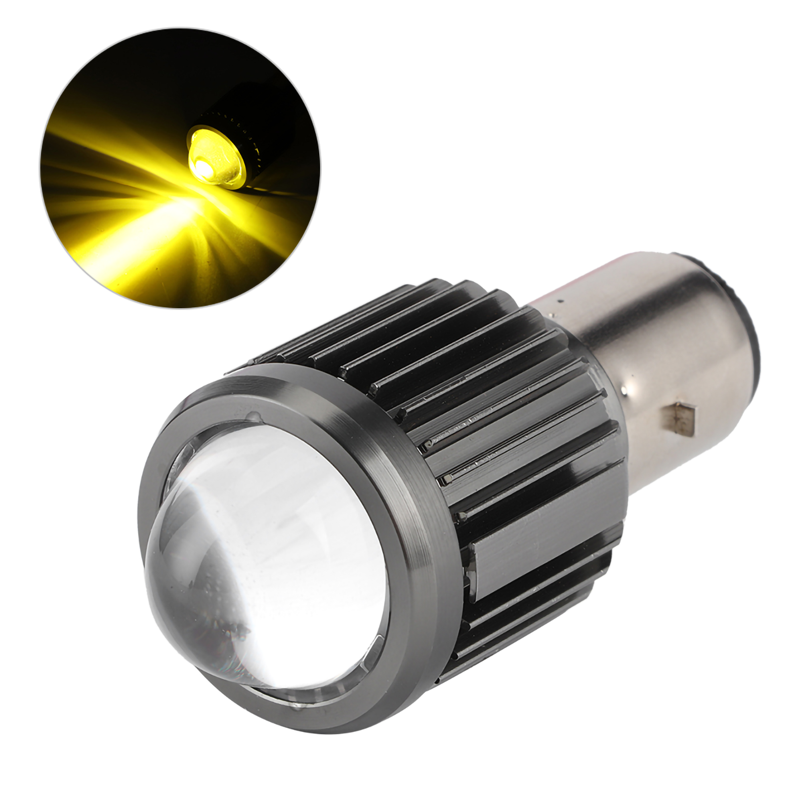 Đèn pha LED Buld BA20D dành cho xe máy đèn pha chùm công suất 30W - INTL