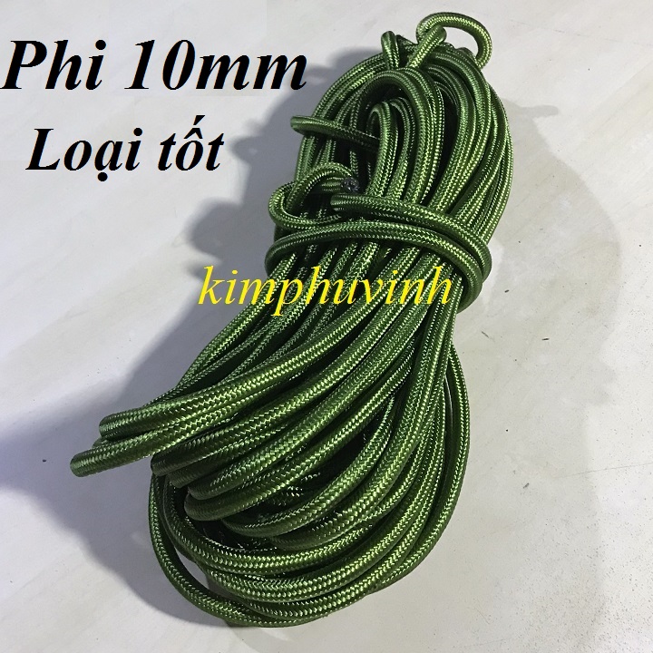 02 mét - dây dù tròn 10mm - dây dù tốt - dây dù xịn