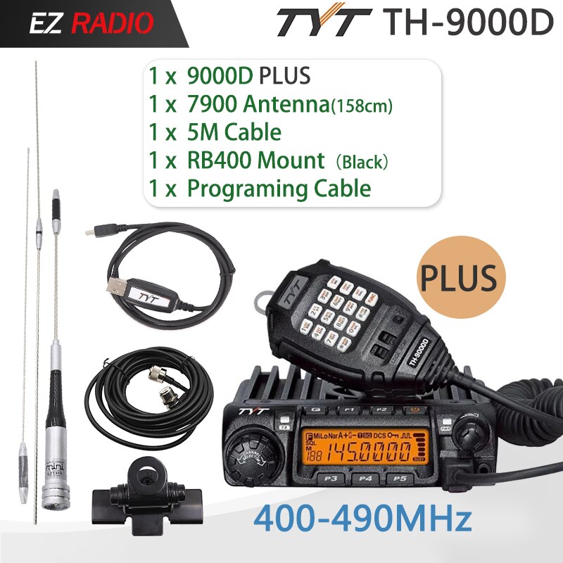 TYT TH-7900 Mobile Radio 50W Dual Band VHF UHF Vehicle Transceiver with Cable - 2
