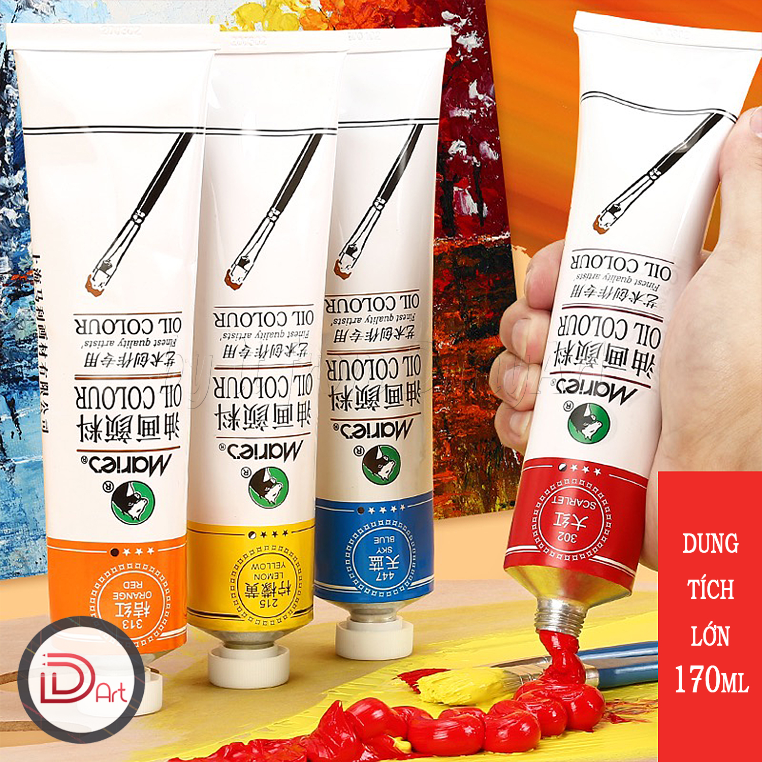 [HCM]Màu vẽ sơn dầu MARIES 170ml