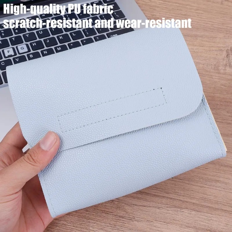 Portable Digital Storage Bag Data Cable Organizer PU Leather Desktop Charger U Disk Mobile Power Bank Storage Bag Digital Accessories