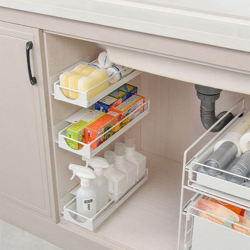 Snack Giá ngăn kéo-loại kẽ hở giá lưu trữ đường ray trượt giá chìm