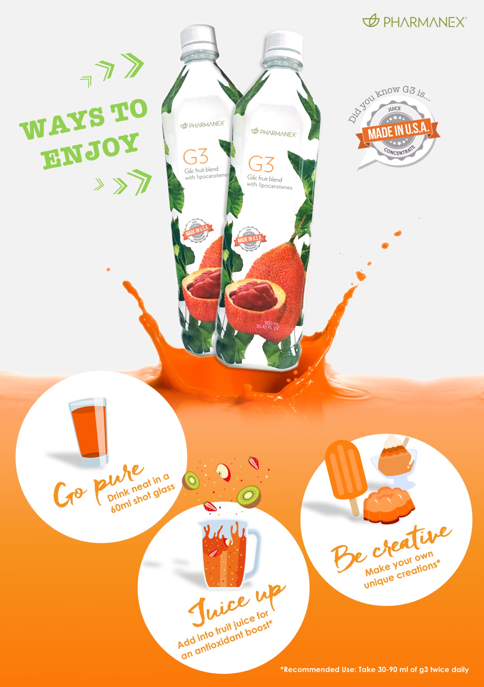 G3 Superfruit Juice (4 and 2 Bottles)(Exp 03/27) Nuskin Pharmanex