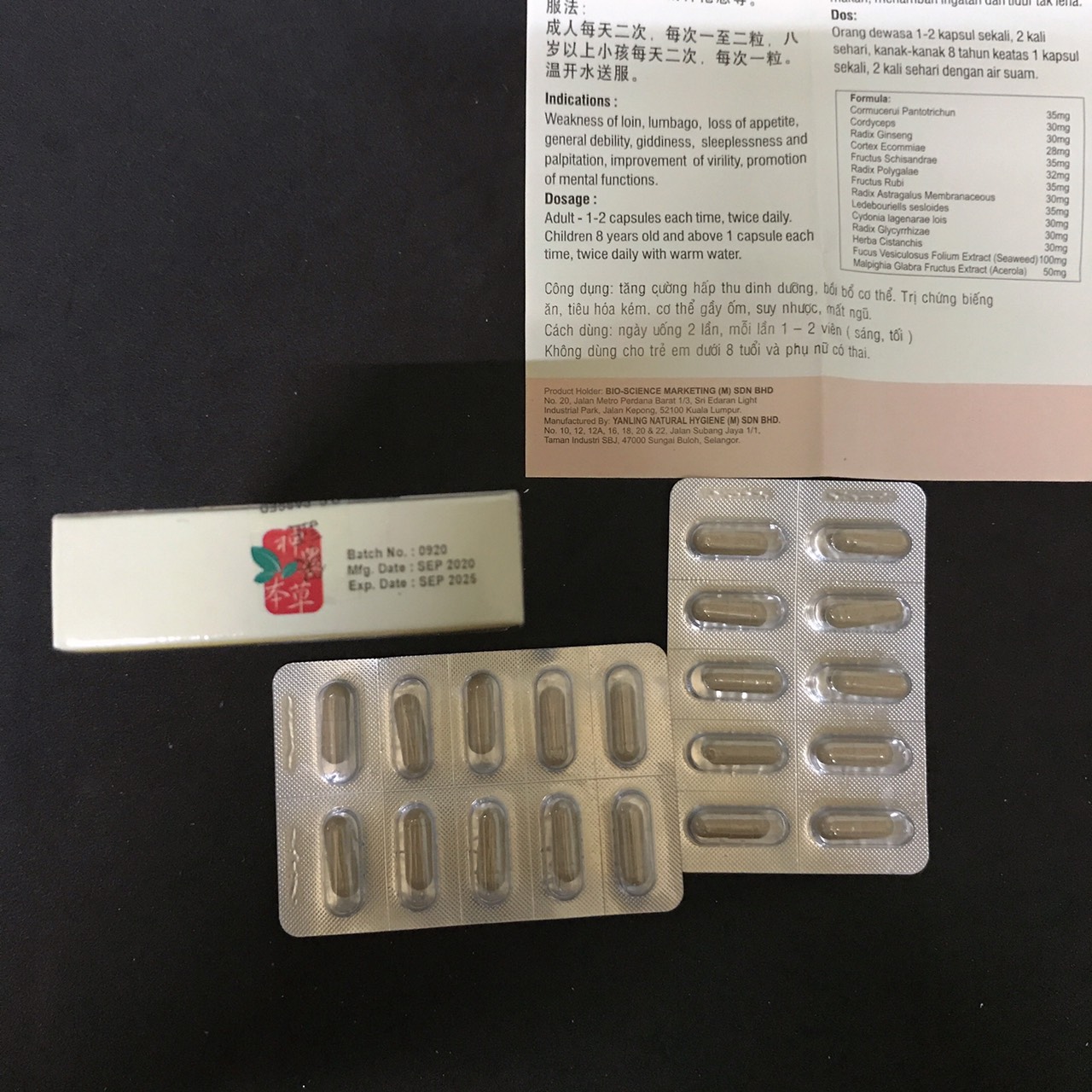 Trùng thảo kiện tỳ khai vị hoàn 20 viên
