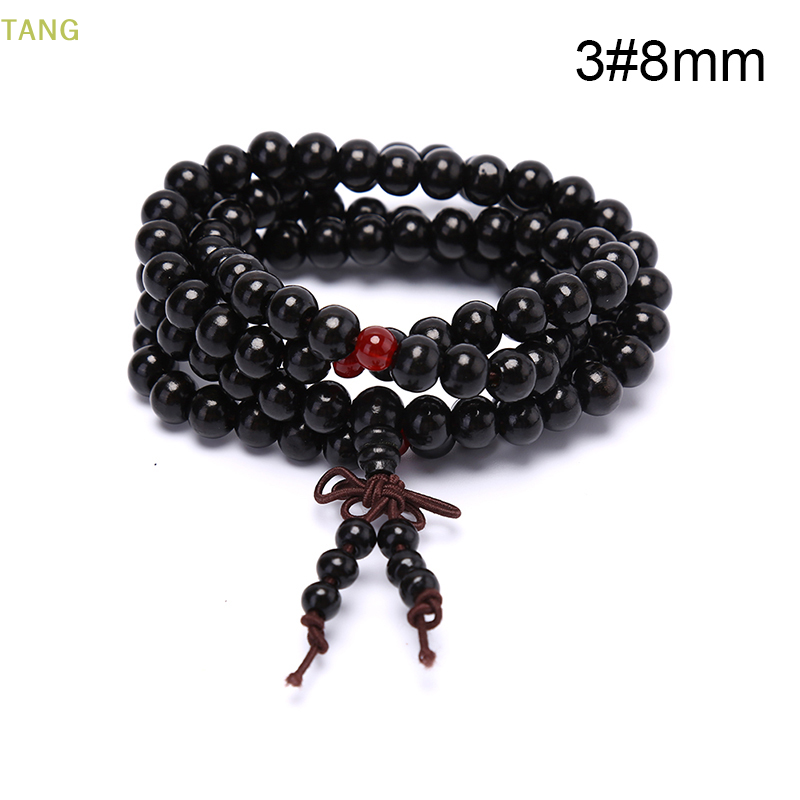 💖tang 6 8mm gỗ đàn hương tự nhiên phật giáo phật thiền hạt vòng đeo tay cho phụ nữ người đàn ông