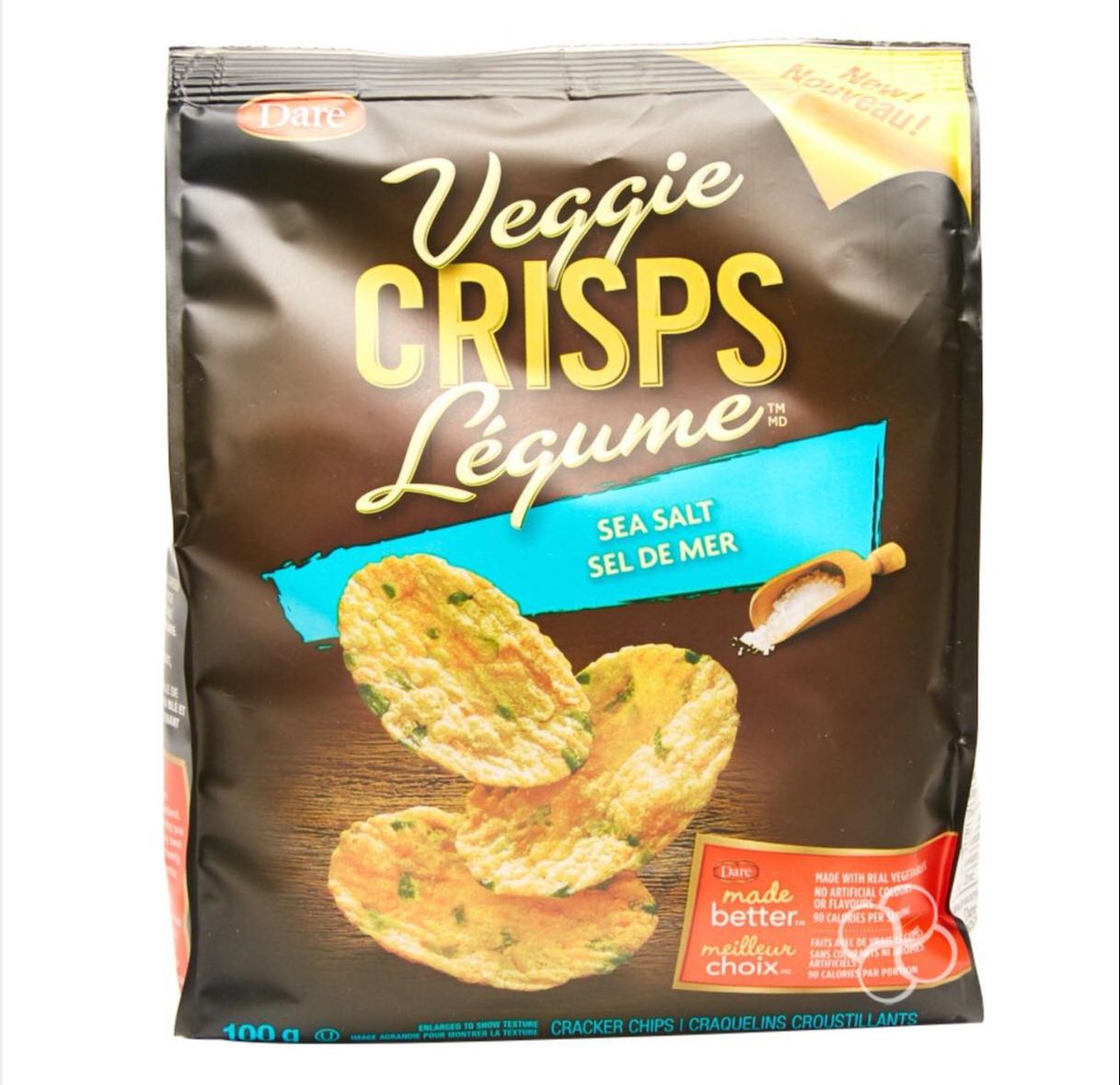 Dare Veggie Crisps Sea Salt Crackers Chips 100g Lazada PH