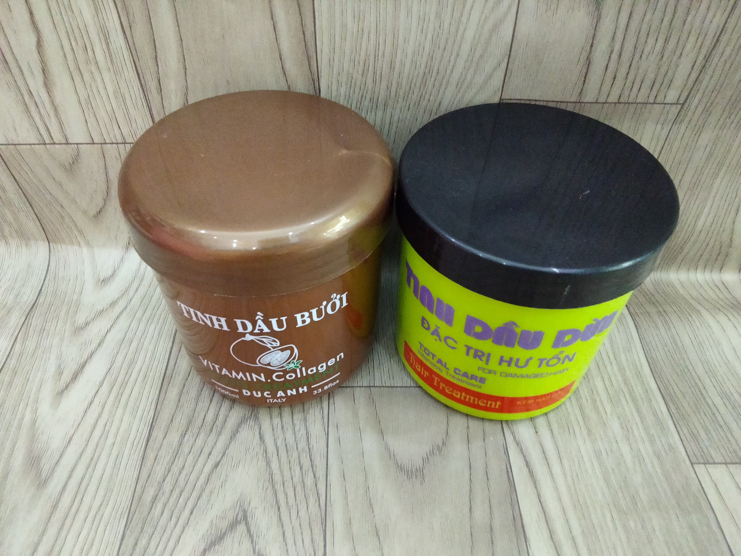 Combo 2 hủ hấp 1000ml Tinh dầu Bưởi & Dừa xanh Đức Anh