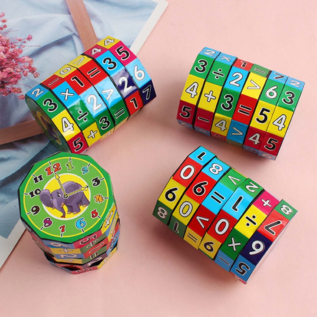 Giáo dục đồ chơi toán học Khối Xếp hình toán học công cụ hỗ trợ giảng dạy số nhận thức trò chơi trí tuệ cho trẻ mới biết đi trẻ em Đồ chơi hoạt động