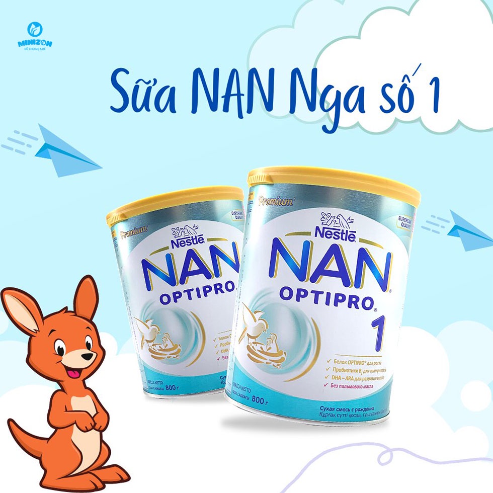 Sữa bột NAN Nga OPTIPRO Đủ Số 1, 2, 3, 4 Lon 800g