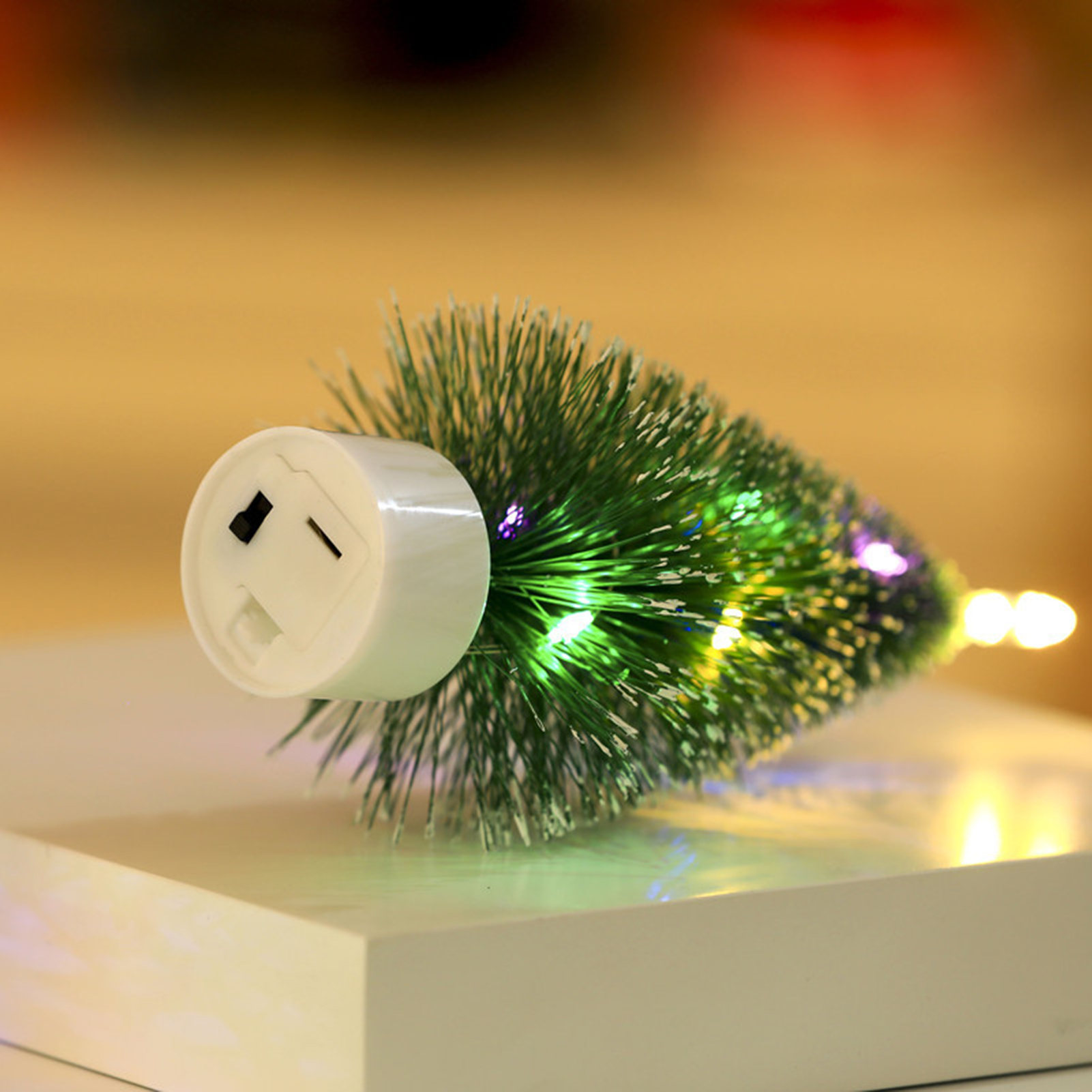 BlueX Mini Christmas Tree 3d Christmas Tree Mini Led Glowing Christmas Tree Colorful String Light Desktop Decoration for Winter Holiday Perfect New Year Gift