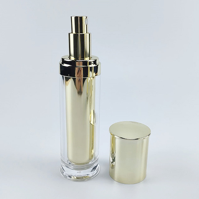 Sprayer perfume with perfume bottle spray acrylic color gold and