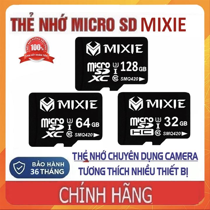 Thẻ Nhớ chính Hãng MIXIE 128GB 64GB 32GB Chuyên Dùng Cho CAMERA và Điện thumbnail