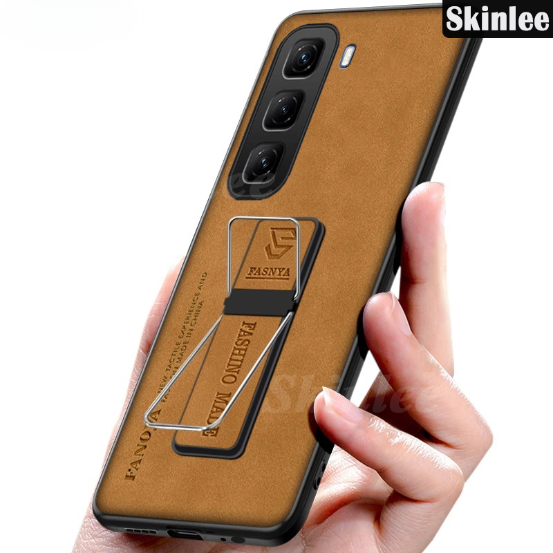 Phone case For infinix Hot 50 / 50 Pro / 50 Pro Plus Case Back cover Fluff Hard Cortex Plush Cover with Soft Frame Anti-knock stand Holder For infinix Hot 50 Pro+ Cover cases.