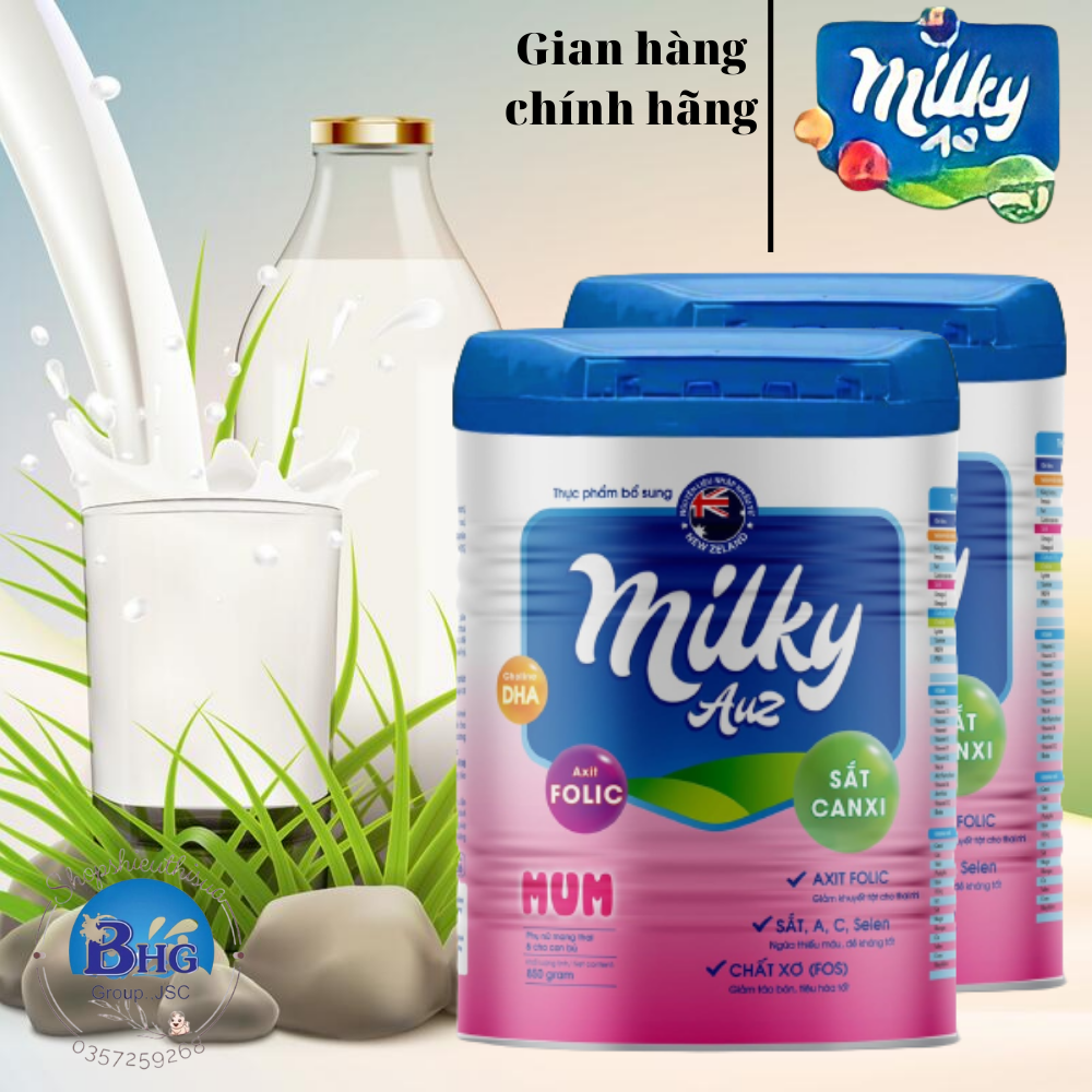 Bộ 2 LON SỮA BỘT MILKY MUM 850G [ Tặng 1 đồ chơi game bắn vòng nước huyền thoại hình bất kì ]