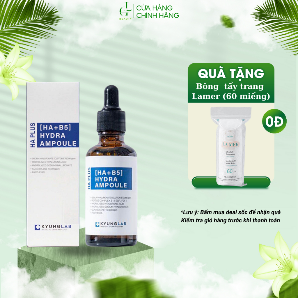 Serum căng bóng da kyung lab ha plus tinh chất cấp nước hydra ampoule 50ml