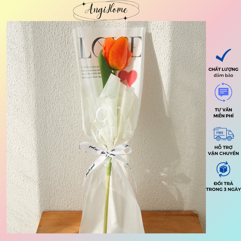 Túi đựng 1 bông chữ love tập 10 cái angihome