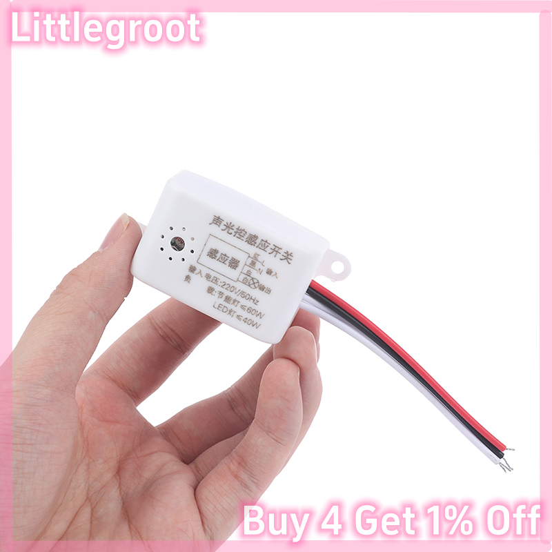 Littlegroot [HOT FASHION] 220V Voice Sensor Switch Indoor Intelligent Auto On Off Lights Switch Detector