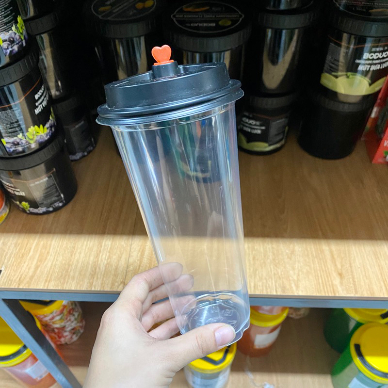 Lốc 50 ly nhựa 500ml/ 700ml nắp tim