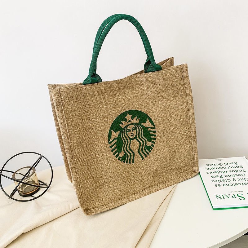 Malaysia Ready Stock Starbucks Canvas Tote Bag/Lunch Bag/Casual Canvas