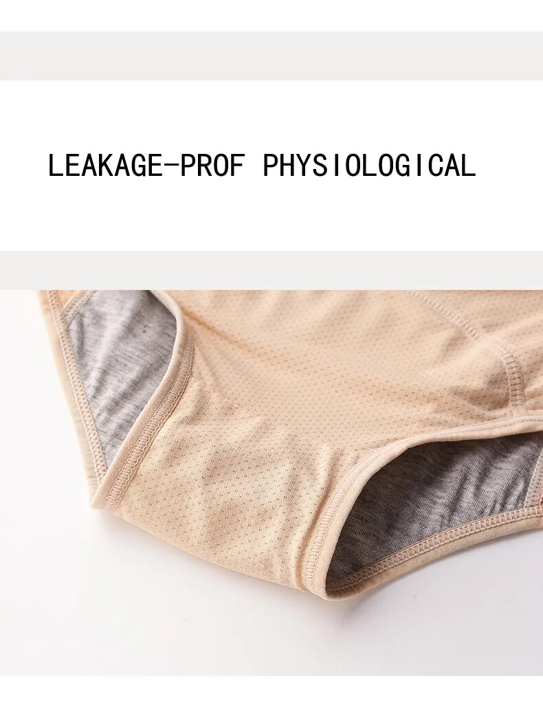 Leak Proof Menstrual Panties Underwear Period Physiological Pants Women  Waterproof Briefs Plus Size L-8xl Female Lingerie