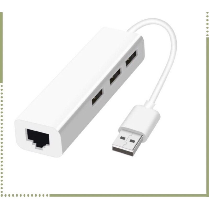 Cáp Chuyển Usb Sang Lan Kèm 3 Cổng Usb 2.0