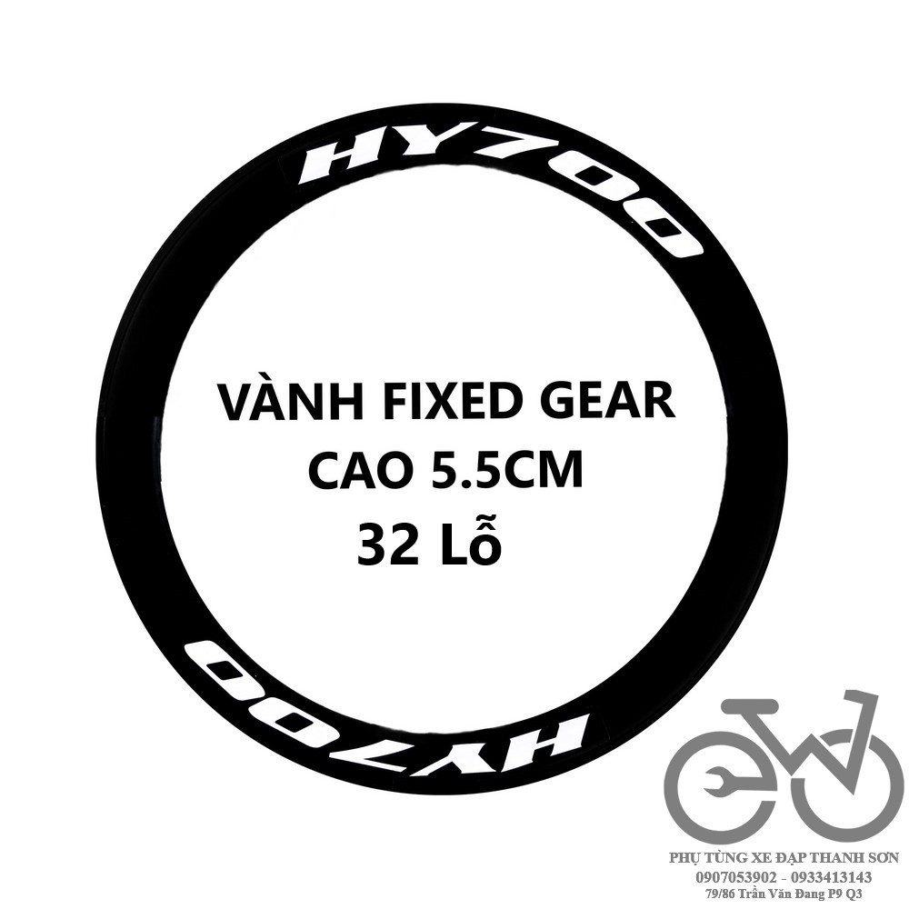 Vành xe đạp fixed gear, vành 700c cao 5.5cm. số lượng 1 cái.