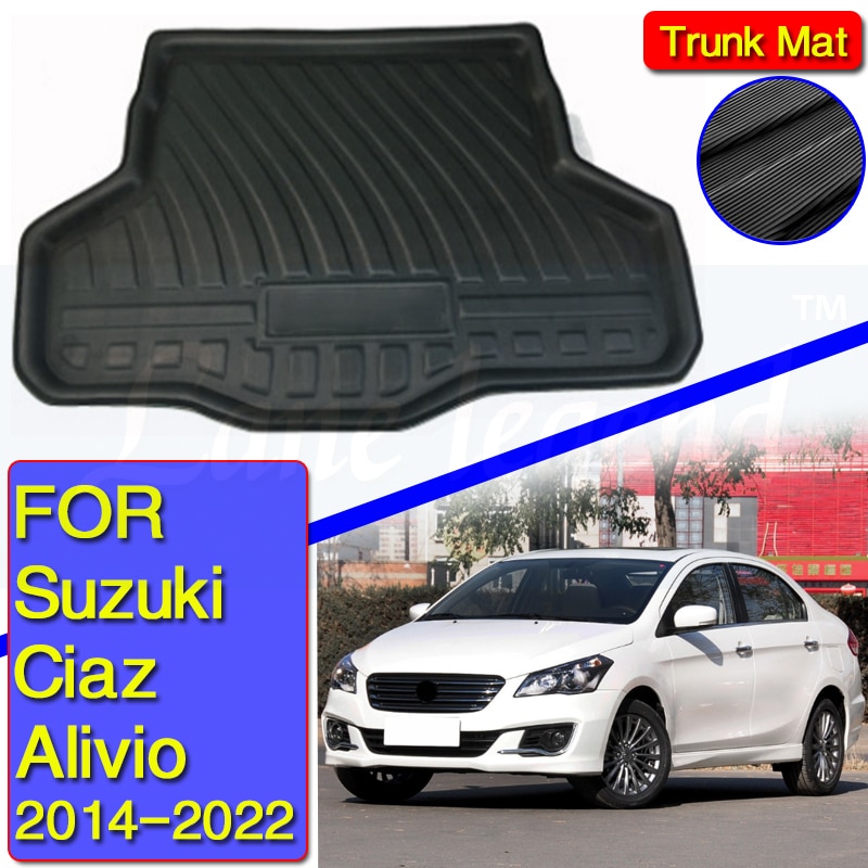 For suzuki ciaz / alivio sedan 2014-2022 car rear boot liner trunk cargo mat tray floor carpet mud pad protector waterproof pad