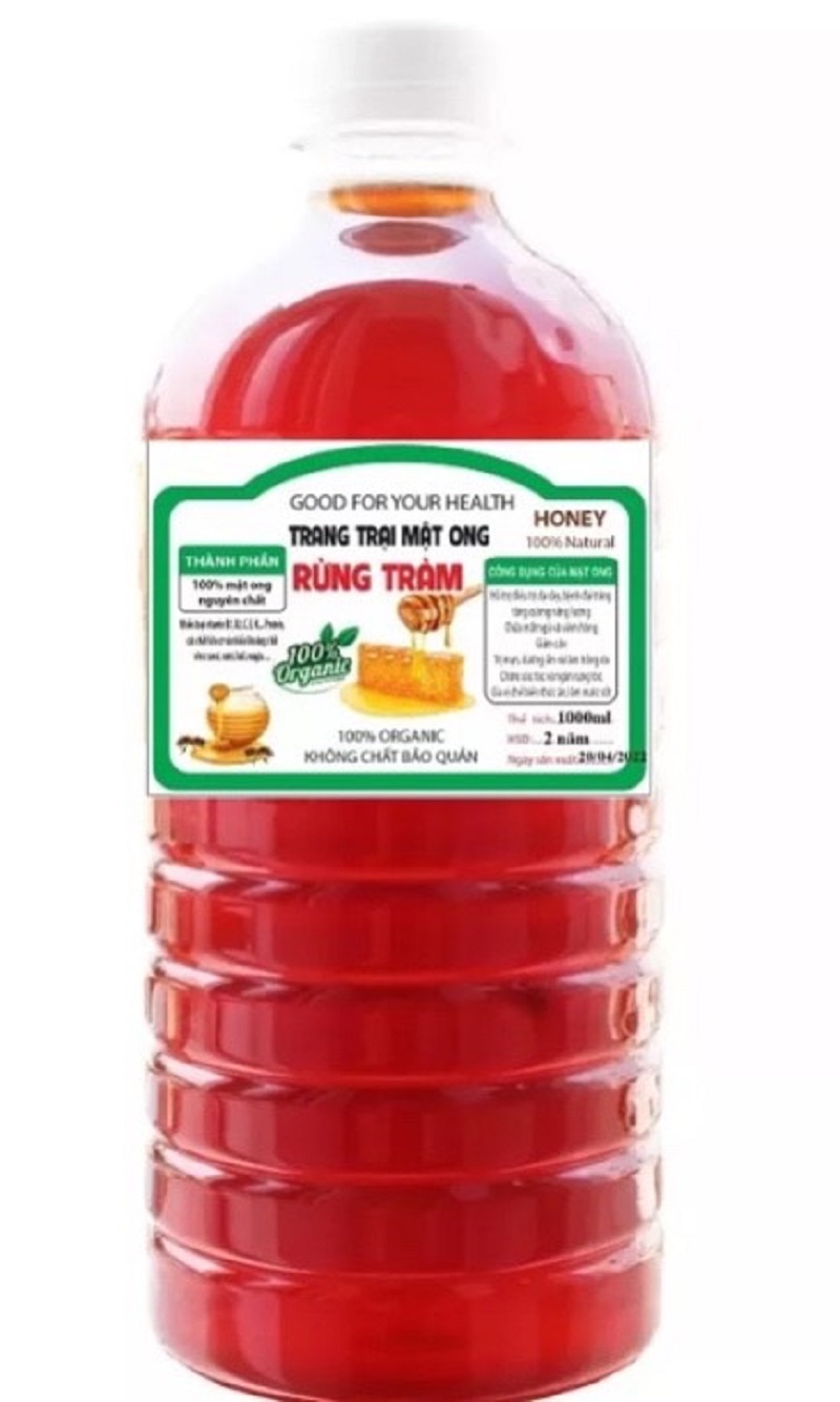 1 lít mật ong nguyên chất hoa rừng tràm u minh hạ- tương đương 1.3kg mật ong