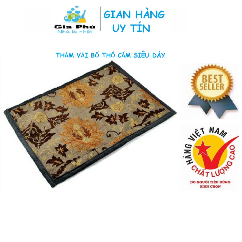 Thảm vải bố thổ cẩm siêu dày êm ái ( họa tiết ngẫu nhiên )