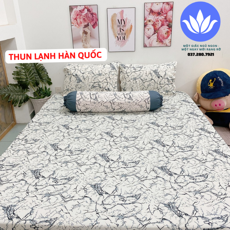Ga giường ga lẻ thun lạnh Hàn Quốc ( không áo gối, đủ kích thước)