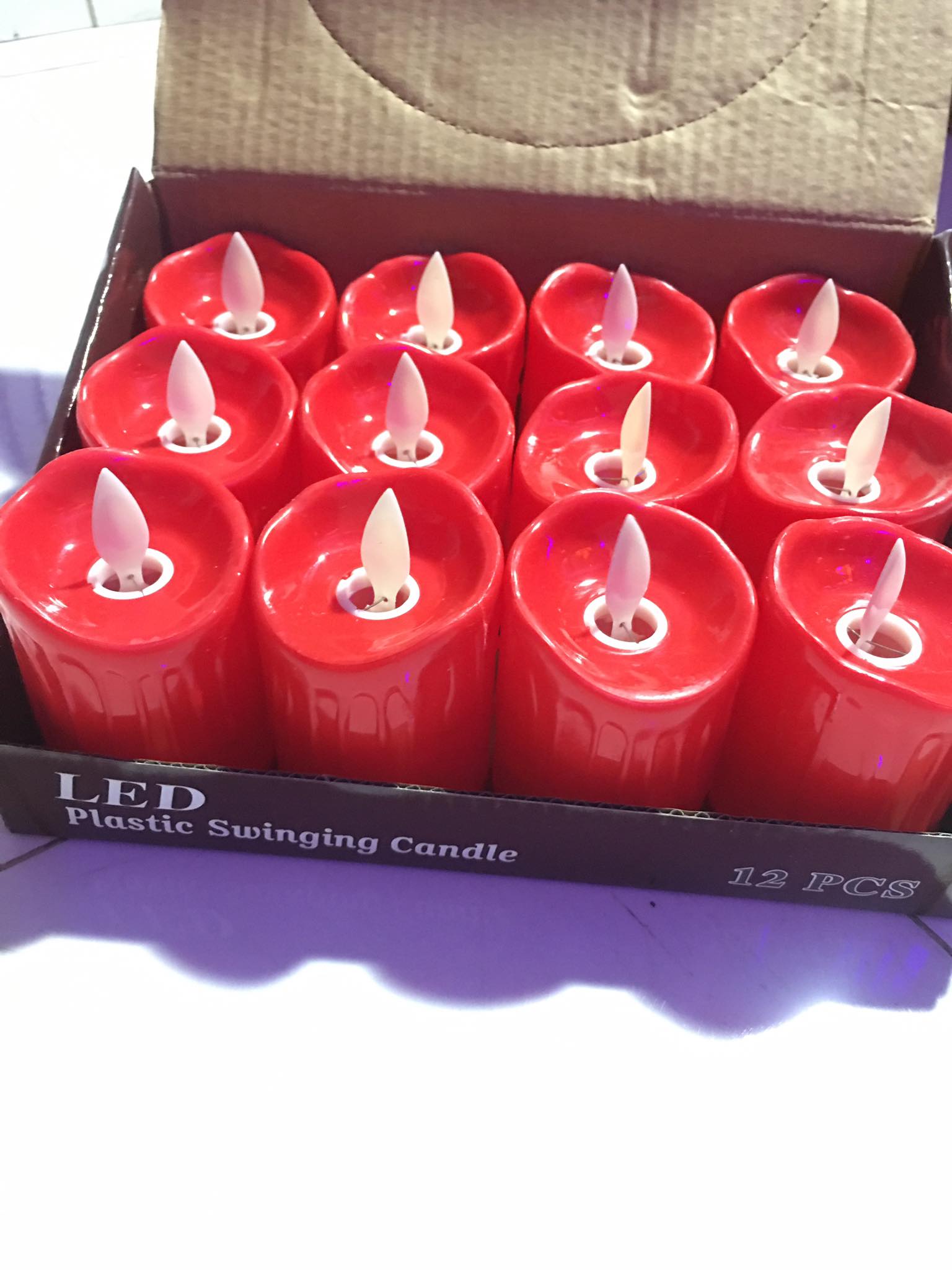 nến điện tử mini giọt nước ngọn lắc lư (5x11cm)