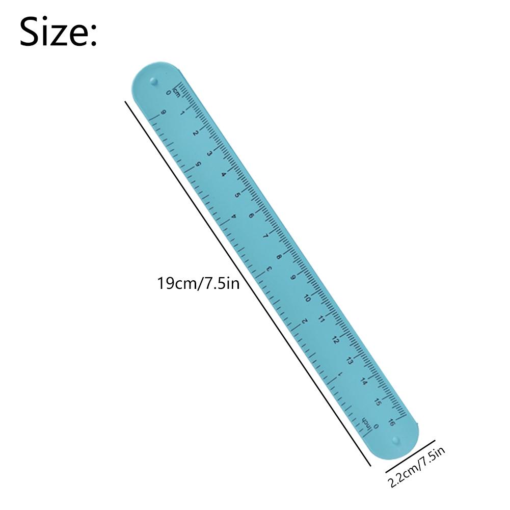 【SkinHorizon】1PC Colorful Ruler Slap Bracelets Silicone Learning Scale ...