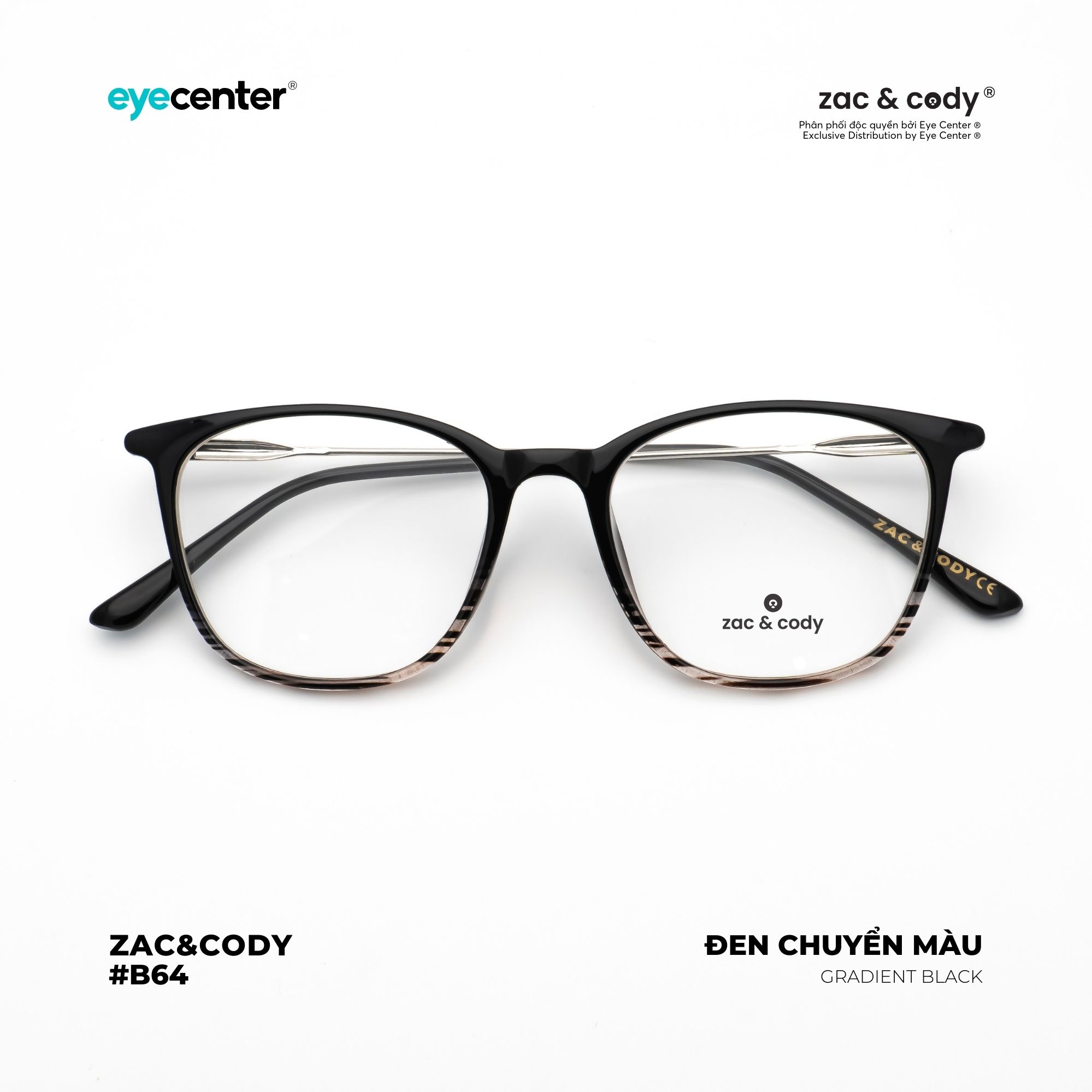 Gọng kính cận nữ chính hãng ZAC & CODY #B64 kim loại chống gỉ nhập khẩu by Eye Center Vietnam