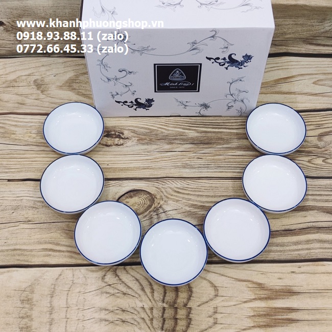 chén đựng nước chấm sứ minh long - chén đựng nước chấm sứ