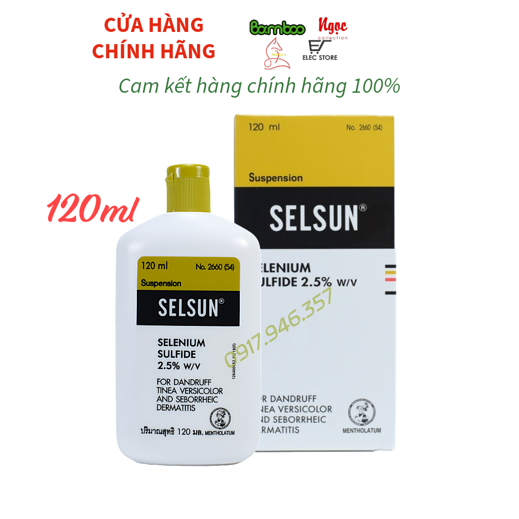 Dầu Gội SELSUN SELENIUM SULFIDE 2,5% Thái Lan 120ml