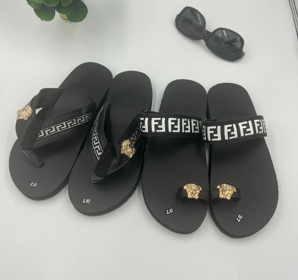 dép cặp đôi nam nữ F 13 đen ( thới giới sandal )